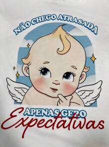 I'm Not Late T-Shirt - Cream - 香檳色 - 查看 3