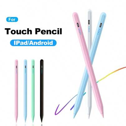 Universal Aluminum Alloy Stylus Pen, USB Rechargeable, Tilt Sensitivity, Palm Rejection, Magnetic Accessories, Fine Tip, Rechargeable Battery Compatible With IPhone 17/16/15/14/13/12/11, Compatible With IPad Series