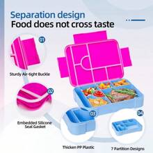 Adorable Pattern Kids Lunch Box Portable Divided Microwave Oven Bento Box Leakproof Food Container For Back To School Kitchen