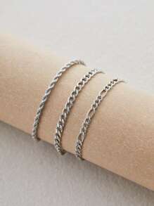3 pièces/Lot Simple Bohème Délicat Bracelet de Cheville Multicouche Pour Femmes Chaîne de Cheville Couleur Or Bracelets sur la Jambe Bijoux Cheville Femmes - Bracelet de cheville - Voir 6