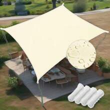 Toldo Rectangular Para Sombrilla De Patio 3 X 4 M - Protección UV, Impermeable, Ideal For Exterior, Jardín Y Terraza - Color Beige, Resistant To Water And Los Rayos UV.Toldo Exterior