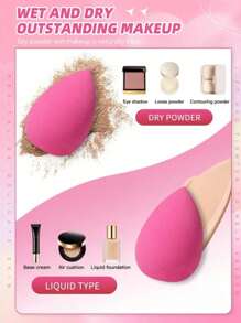 14-Piece Makeup Sponge Set Makeup Sponge Mixer 7 Powder Puffs 4 Makeup Sponges And 3 Finger-Wrapped Makeup Sponges For Liquid Foundation Powder Concealer And Cream.