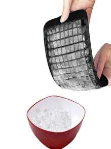 1pc Silicone Ice Cube Maker Tray, Black Multi-Grid Ice Cube Mold For Summer - Multicolor - View 6