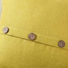 almohada decorativas de lino decoración del hogar de primavera e invierno con botón/cierre clásico, funda de cojín cuadrada de granja, decoración neutra para sofá