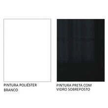 Gabinete Bajo Cocina Madesa Lux 120cm Con Encimera Bn 01 - Blanco y Negro - Ver 10