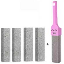 Pumice Stone, Toilet Cleaning Brush, Scrubbing Wand, Bathroom Cleaning Stone With Handle, Removes Limescale, Hard Water Rings And Rust, Suitable For Toilet, Bathroom, Kitchen, Grill, Tiles, Cleaning Supplies, Cleaning Tools