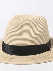 1pc Casual Orange Floral Applique Sun Hat, Elegant Brimmed Hat, Suitable For All Seasons