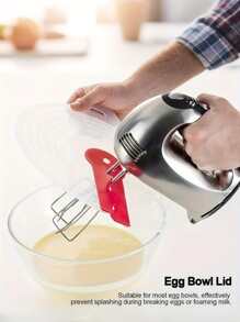 1pc Whisk Bowl Cover, Splash-Proof & Waterproof Bowl Lid, Whisk Splash Guard, Kitchen Cooking Tool, Egg Tool