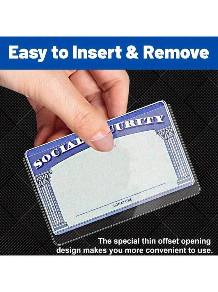 10 Packs Social Security Card Protector Sleeves - Waterproof 31 Mil Soft  Clear Card Sleeves For SSN Card Medicare Card And Card Protection Gifts For  Card Holder Wallet Business Card Holder Credit