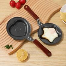 1 pieza Sartén antiadherente con forma de animal de 4"/ 5", sartén creativa para freír el desayuno para uso doméstico, con formas de tigre, oso, panda, cara sonriente y corazón