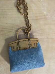 1pc Fashion Creative Oil-Wax Mirrored Effect Valentines Day Gift Mini Bag Pendant With Metal Chain, Cute Keychain Accessory (Without Box) - Multicolor - View 34