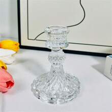 1pc Rome Light Luxury French Vintage Crystal Candle Holder Glass Aromatherapy Candlelight Dinner Wedding Shooting Props Candle Holder For Home Decoration