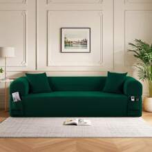 Floor Sofa Sofa-In-A-Box, No Installation & Easy To Transport Memory Foam With Individual Pocket Springs Seat - màu xanh lá - Xem 1