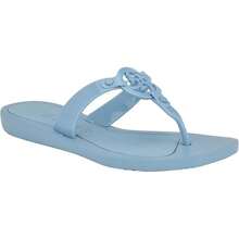 Guess Tanya Womens Logo Rubber Flip-Flops - Blue - View 4
