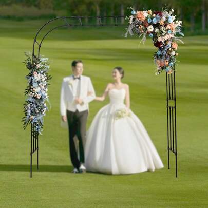 InSyoForeverEC Rosenbogen Aus Metall, Torbogen Rankhilfe Für Kletterpflanzen Und Rosen 240 Cm, Pflanze Klettern Bogen Rack Garten Bogen, Garten Decoration Und Verzierung Kletterer Wetterfest