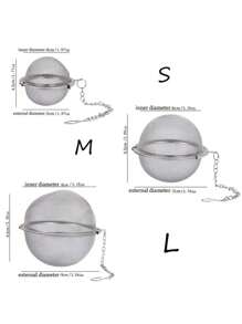 1pc, Mesh Seasoning Ball, Spice Ball, Metal Tea Bag, Tea Ball, Tea Strainer, Tea Steeper, Mesh Tea Infuser, Premium Tea Filter, Mesh Tea Filter, Creative Tea Separator, Kitchen Accessaries, Kitchen Tool