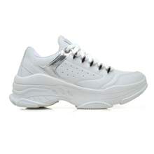 Women's Chunky Sneakers Metallic - 白色/銀色 - 查看 4