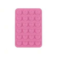 3/1 Stück multifunktionaler quadratischer Silikonzug saugnapf Wasserdichter Handyhalter, 24-Loch starker Haftsilikonzug saugnapf geeignet für verschiedene Einsatzzwecke, zur Befestigung von Handy und zum Schutz vor Herunterfallen, Videovibration, Handy-Selfie-Zubehör