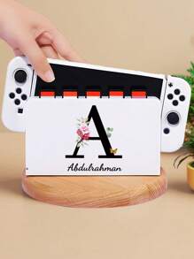 Ayotu 定制文本 Switch Dock 保护壳，兼容 Switch OLED/NS 扩展坞，保护套可防止划伤，可容纳 5 张游戏卡，游戏玩家的最佳礼物，可自定义名称，适合学生、青少年、游戏爱好者和朋友，独特的纪念礼物 - 彩色 - 查看 8