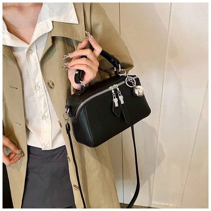 Bolsos de textura de moda para mujer 2025, nuevo bolso bandolera Boston retro simplista, bolso bandolera cuadrado pequeño para mujer, bolso bandolera de de moda, bolsos de hombro para cámara de teléfono celular con ranuras para tarjetas