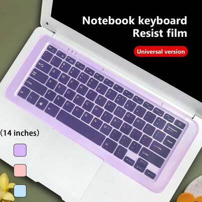 Laptop Keyboard Cover, 12-14 Inch Silicone Keyboard Protector, Cartoon Dust-Proof Keyboard Skin, Transparent Keyboard Film, Universal Fit