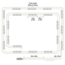 60 个 LED 灯专业化妆镜 LED 灯泡带 3 色梳妆台灯 USB 5V 可调亮度和色温浴室梳妆台照明用于装饰、直播、化妆镜、更衣室、橱柜和浴室