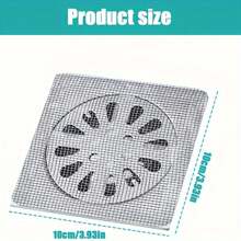 4pcs Disposable Floor Sink Strainer Filter Mesh Hair Catcher Stickers For Shower Kitchen Sink & Bathroom Drains Anti Clog Insect Proof Floor Drain Covers