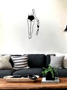 1 Pc Sexy Beauty Lifting Underwear Background Pulling Clothes Back Minimalist Abstract Metal Wall Decor - Modern Home Decor, Home Decor, Room Decor, Wall Decor For Bedroom, Living Room Or Bathroom, Waterproof, Rustproof And Durable, Birthday Gift, Bedroom Decor