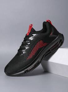 Men's Knitted Upper Breathable Height-Enhancing Shock-Absorbing Sports Shoes Are Fashionable And Versatile, Suitable For Daily Campus Wear And Casual Sports Shoes