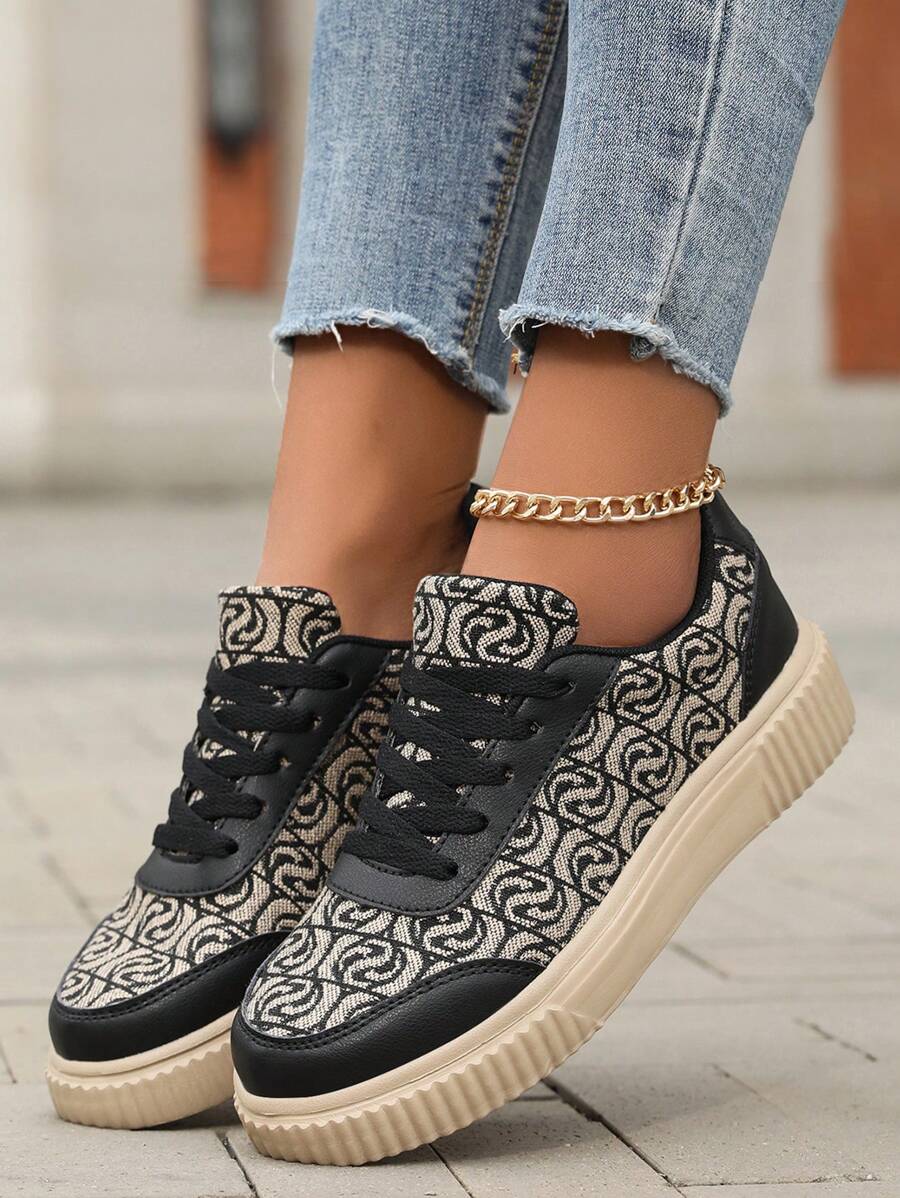 Women's Casual Canvas Shoes, Comfortable Lightweight Breathable Sneakers For Summer - Black - View 1