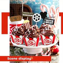 25/50 chiếc giấy gói bánh cupcake bỏng ngô Carnival Circus cho đêm xem phim, sự kiện theo chủ đề xiếc - Đồ trang trí bánh cupcake bằng giấy Universal cho sinh nhật, lễ tốt nghiệp, tiệc tùng, vật dụng trang trí bánh - Nhiều màu - Xem 5