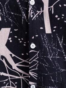 Casual & Business Allover Print Short Sleeve Shirt