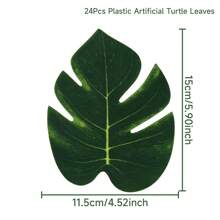 24 pièces de feuilles de palmier tropicales artificielles, sets de table feuilles tropicales d'Hawaï, comprenant différentes tailles 10*8/15*11,5/20,5*17,5/24,5*20 cm, décoration de fête tropicale de la jungle, de plage et d'Hawaï, accessoires de décoration de fête d'été, d'anniversaire jungle sauvage, de décoration de table hawaïenne luau, de décoration tropicale de jungle, de décoration d'été pour la maison, la cuisine et la table