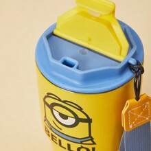 Miniso 小黄人系列 500 毫升/16.91 盎司不锈钢保温杯，防漏设计，适合户外活动或办公室使用（1 件）