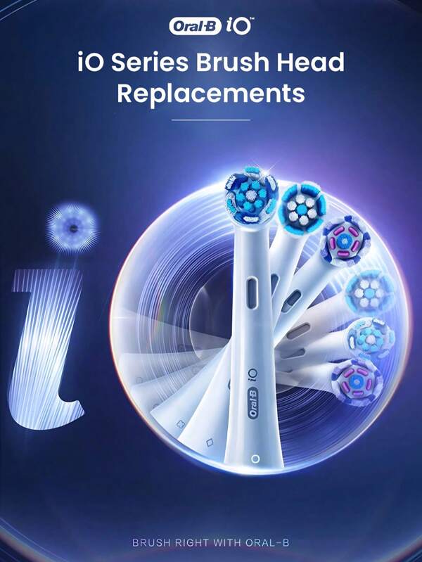 Oral-B Oral B IO Series Replacement Brush Heads For Oral-B IO 3/5/7/8/9 Electric Toothbrushe Gentle Care Ultimate Clean Radiant White