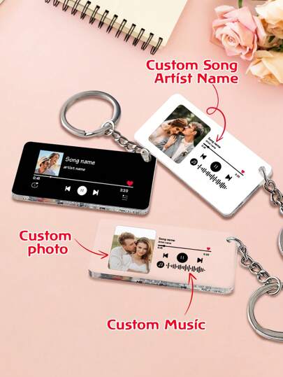 Portachiavi personalizzato per lettore musicale, portachiavi con foto e canzone personalizzata, portachiavi personalizzabili con foto/testo/canzone, portachiavi in acrilico personalizzabili, chiavi fai-da-te, decorazioni per borse, ciondoli per borse, portachiavi per donne/uomini, regali di compleanno, regali di matrimonio, anniversari, adatti per uomini, donne, damigelle, amici, forniture scolastiche, ritorno a scuola, per ufficio, per scuola, per aula, per regali per insegnanti, per università, per colleghi, per camere da letto, per insegnanti, per ragazzi e ragazze, per adolescenti, studenti di scuola media, studenti di scuola superiore, studenti universitari, matricole, studenti del secondo anno, studenti più giovani, delicata romantica, grazia invernale