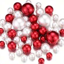 6050pcs Artificial Floating Pearls - Non Porous Plastic Pearls For Vase Filling - Glossy Decorative Pearls For Center Decorations, DIY Weddings, Parties, Birthdays, Anniversaries, Christmas Decorations[Excluding Vase, DIY Required]