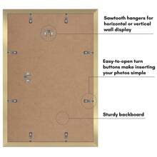 5 Pack Of  Frames With Mat - Plexiglass Cover - Gold12" x 18" - 查看 5