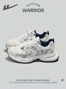 WARRIOR 1 Pair Women's Sporty Lace-Up Fashionable Versatile Casual Flat Shoes