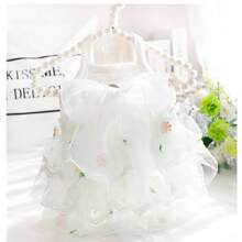 1pc Pet Dog/Cat Lightweight Spring/Summer Cute Embroidered Lace Cake Princess Dress Apparel For Small Dogs - White - View 11