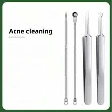 Acne Needle Blackhead Cell Clip Set, Acne Needle Tweezers, Precision Acne Clip, Acne Tool 8-Piece Set, Exquisite Plastic Box