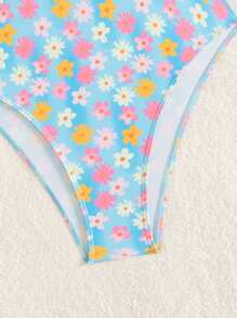 女士性感清新海滩连体泳衣 - 彩色 - 查看 5