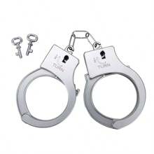 Authentic Silvery Plastic Handcuffs - Realistic Police Costume Accessory With No Battery Required, Perfect For Halloween Parties, Events, And Cosplay - , Lightweight, And Easy To Use - Multicolor - View 8