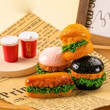 1/5/10pcs Mini Hamburger Fake Food, Realistic Hamburger, Mini Panini Hamburger Fake Food, Resin Crafts, Miniature Decorations, Artificial Food, Resin Figurine, Decorative Accessories, Dollhouse Toys, Photography Props, Dollhouse Accessories School Supplies,Back To School