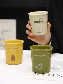 1 cốc gốm sứ Anh hoạt hình 9,7oz có nắp silicon và ống hút, cốc cà phê chống rò rỉ dùng cho gia đình, văn phòng, trà chiều, nghệ thuật Latte, thích hợp cho người yêu cà phê, tiệc tùng, sử dụng tại nhà, quán cà phê, trở lại trường học - Nhiều màu - Xem 15