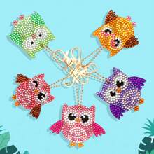 Diamond Painting Keychain Kit, Diamond Art Keychain, Diamond Painting Kit For Children, Bag Keychain Ornament, 5D Double-Sided Dot Diamond Butterfly And Heart Keychain, Suitable For Kids And Adults, DIY Craft
