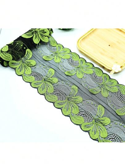 Cinta de 5 metros | Rollo de 100 metros de Encaje Elengante Bicolor - 20.5 cm de Ancho - Modelo: 7020 - Disponible en Diversos Colores - ¡Haz Brillar tus Proyectos de Decoración!