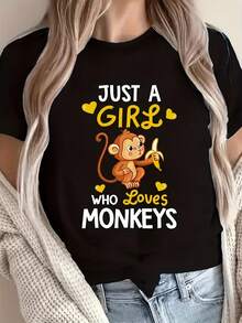 No me acoses, vendré - Camiseta de sátira de broma, Camiseta de mujer de manga corta cuello redondo, Ligeramente elástica, Tela de punto de verano primavera otoño con estampado frontal, Camisetas casuales deportivas - Negro - Ver 1