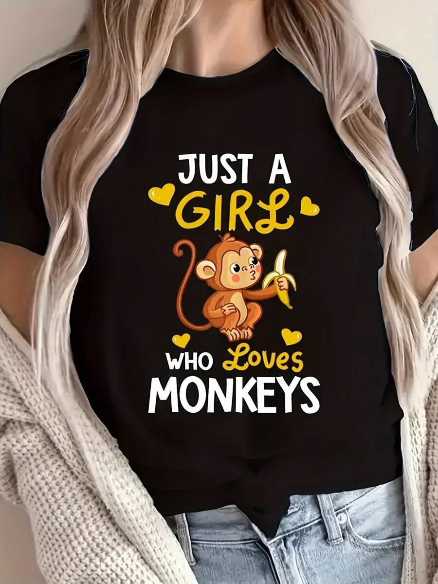 No me acoses, vendré - Camiseta de sátira de broma, Camiseta de mujer de manga corta cuello redondo, Ligeramente elástica, Tela de punto de verano primavera otoño con estampado frontal, Camisetas casuales deportivas - Negro - Ver 1