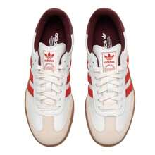 Adidas 中性 Samba OG 舒適輕量低筒休閒運動鞋，適合日常穿著、戶外運動與休閒，JI3201 - 亮白/淺猩紅/暗紅 - 查看 9
